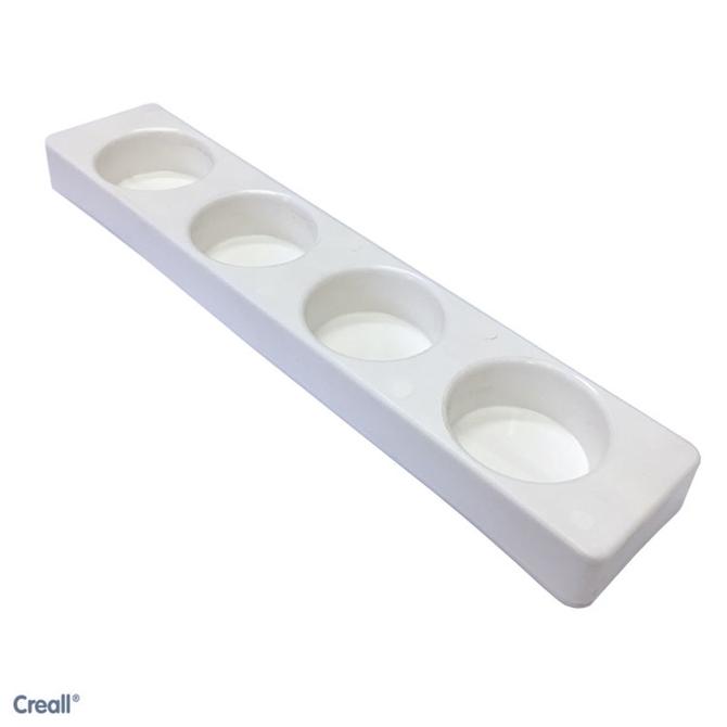 Tablett für 4 auslaufsichere Farbtöpfchen á 320 ml.