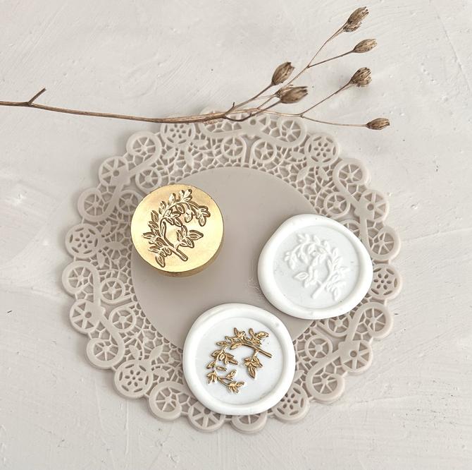 Wachssiegel Stempel Kopf "geb. Zweig", D ca. 2,5cm