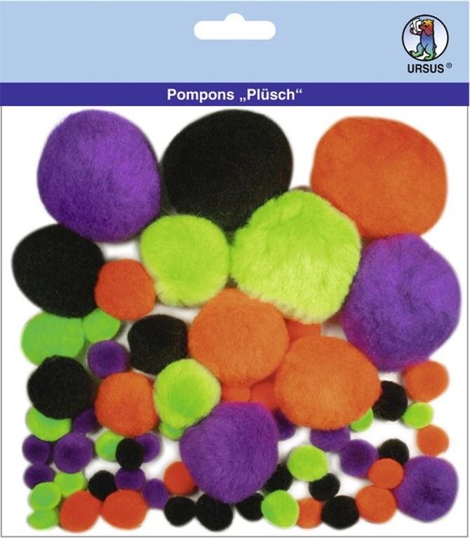 Pompons "Plüsch" - Mix 8, sortiert in verschiedenen Farben und Größen