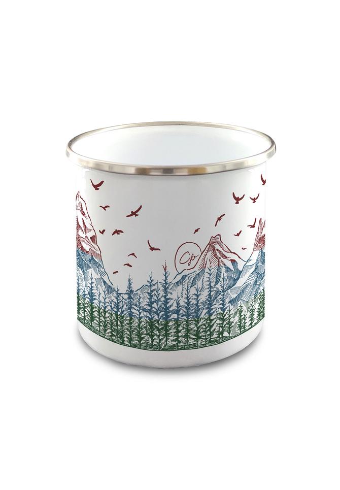 Greenbomb Enamel Mug NATURE MOUNTAIN COLOURS