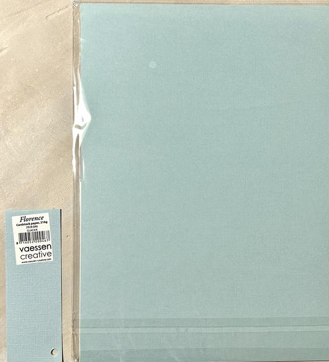 Cardstock Papier mit Leinenstruktur "glacier ", DIN A4. 216g/qm, 10 Bögen