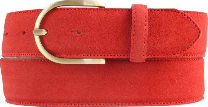 BRAZIL GÜRTEL VELOURSLEDER 4cm Rot