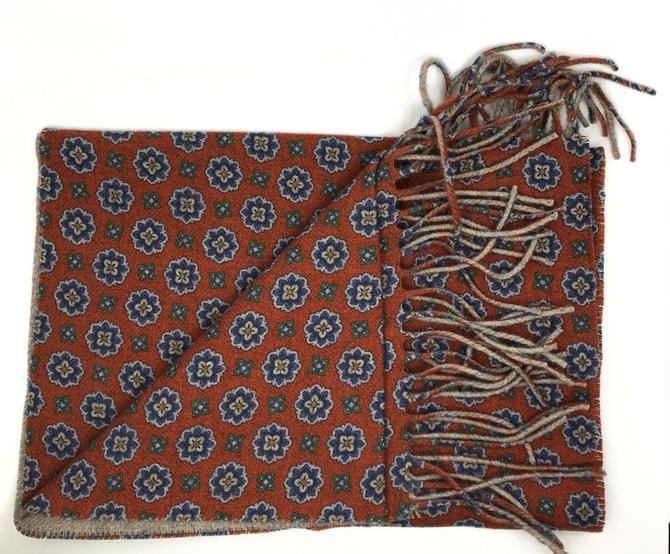 Schal, Orange-Beige, Blumen