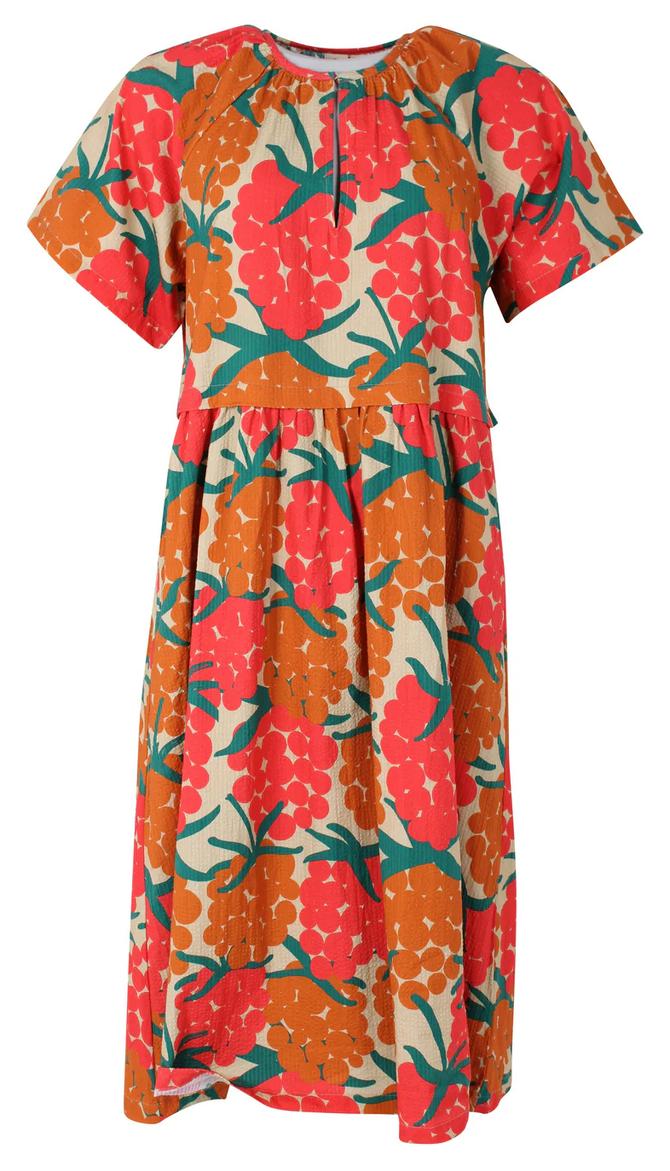 Danefae DANELUFT SEARSUCKER DRESS MAXIBERRY