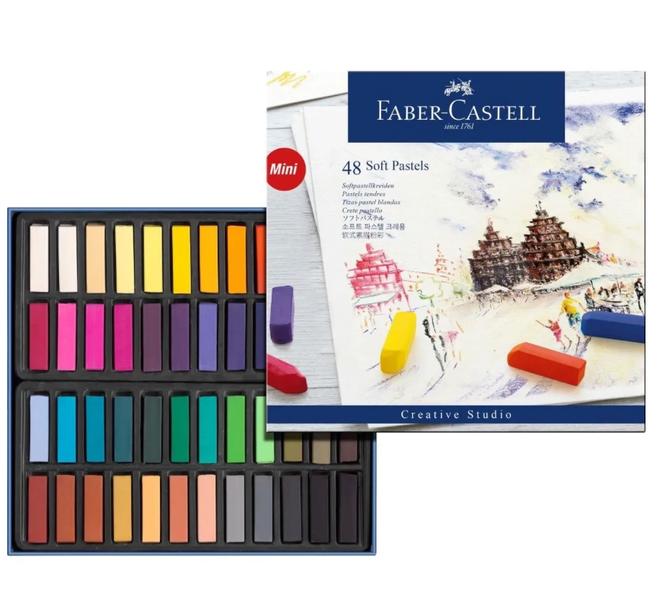 Mini Softpastellkreiden, 3cm lang, 48- teilig, 