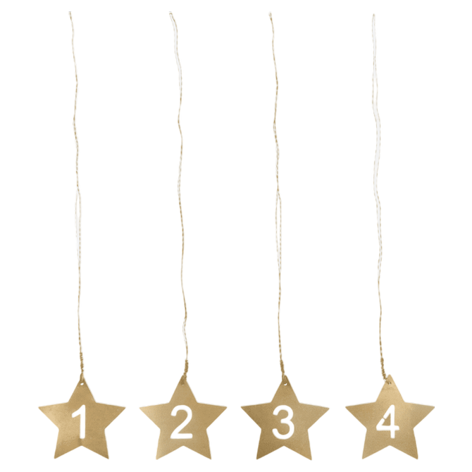 4er Set Advents-Dekoration "Togg" gold von House Doctor