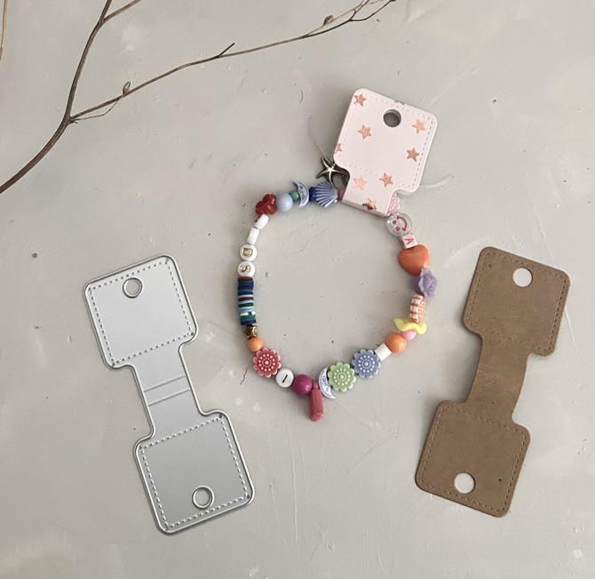 Stanzschablone Produktaufhänger "eckig , 3,5x9,5cm 