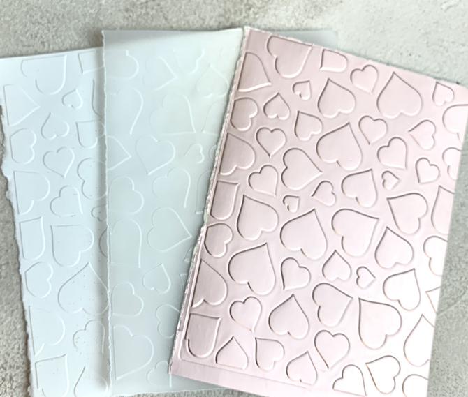  Embossing Folder Prägeschablone "Herzen breit" 11x14,5cm