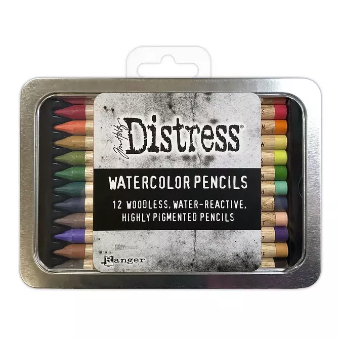 Distress Watercolor Pencils Set nr. 4, 12 Sifte