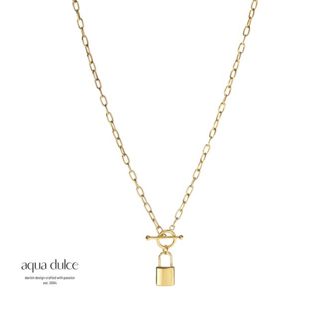  Aqua Dulce   LOCK LOVE NECKLACE 6044