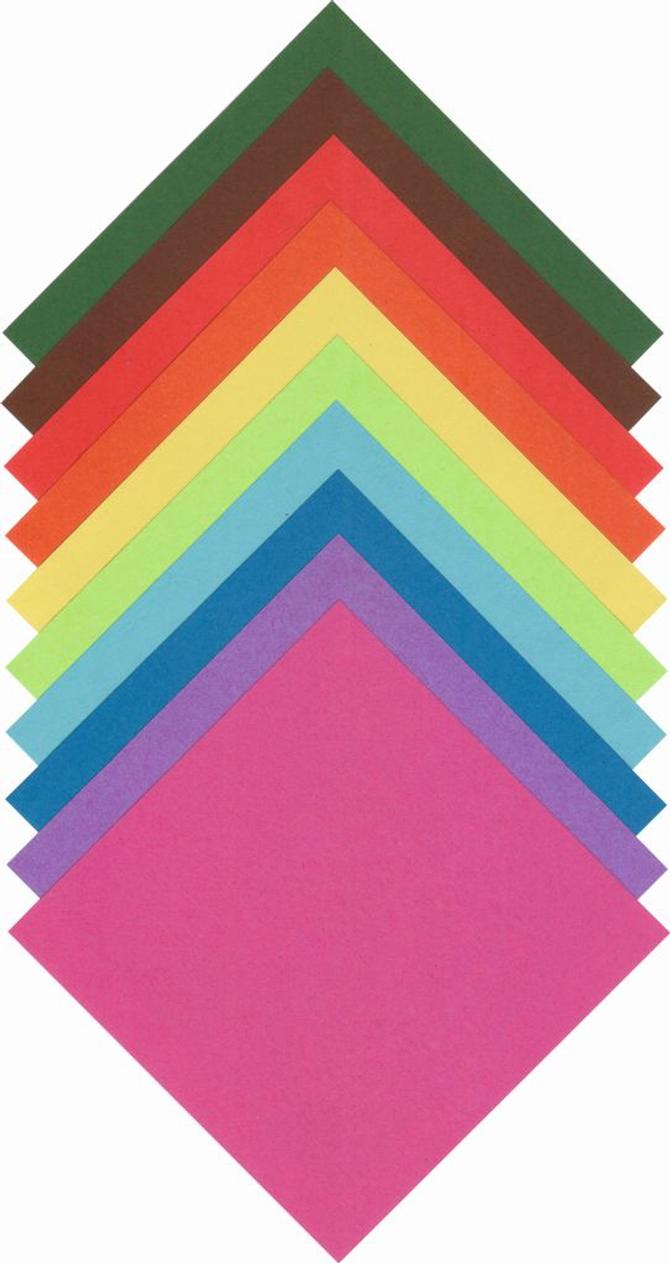 Faltblätter 70 g/m², 16 x 16 cm, 500 Blatt, farbig