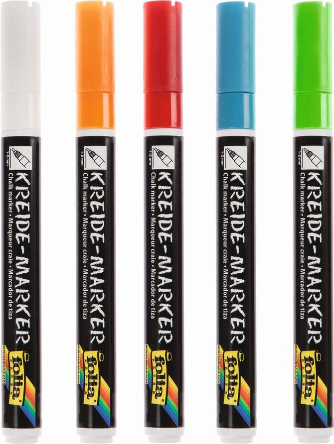 Kreidemarker, 5er Set, FRESH COLOURS