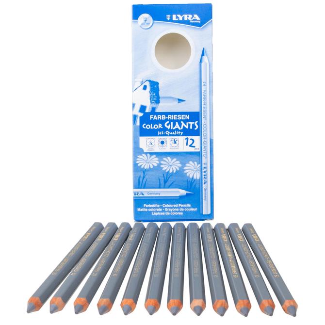 LYRA Farbriesen '12er-Set Farbstifte', mittelgrau