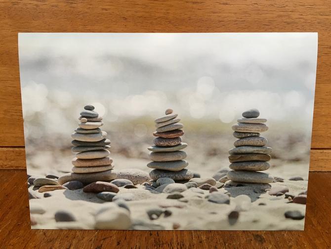 Doppelkarte groß: Steine am Strand
