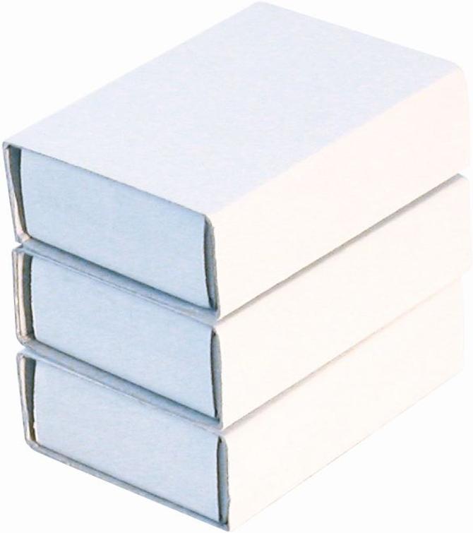 Streichholzschachteln BLANKO WEISS, 500 Stück
