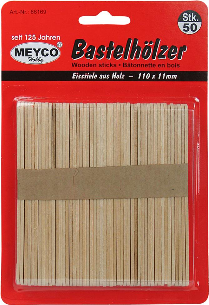 Meyco - ﻿Bastelhölzer Eisdiele, 10 x 11 mm, 50 Stück