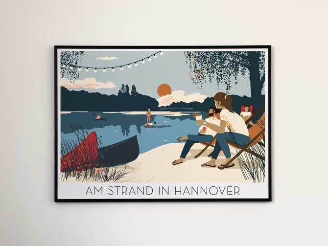 Illustre Welt DIN A4 Poster STRANDLEBEN