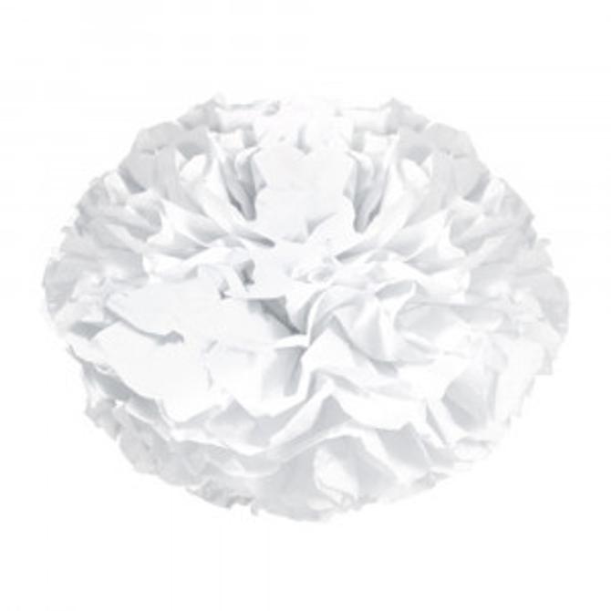 Papier Pompons weiß - 10 Bogen