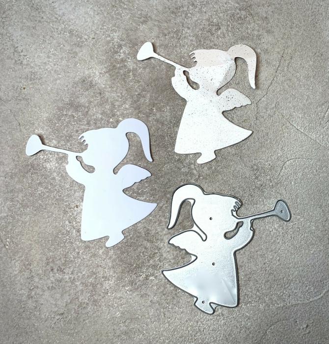 Engel Engelchen süß m. Trompete, 6,5x7 cm