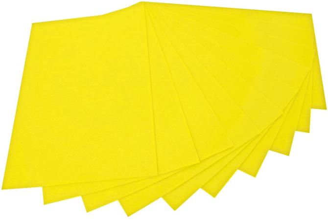 Bastelfilz 150 g/m², 20 x 30 cm, 10 Blatt, zitronengelb