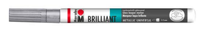 Marabu Brilliant Painter (Lackmalstift), 1-2 mm,  silber