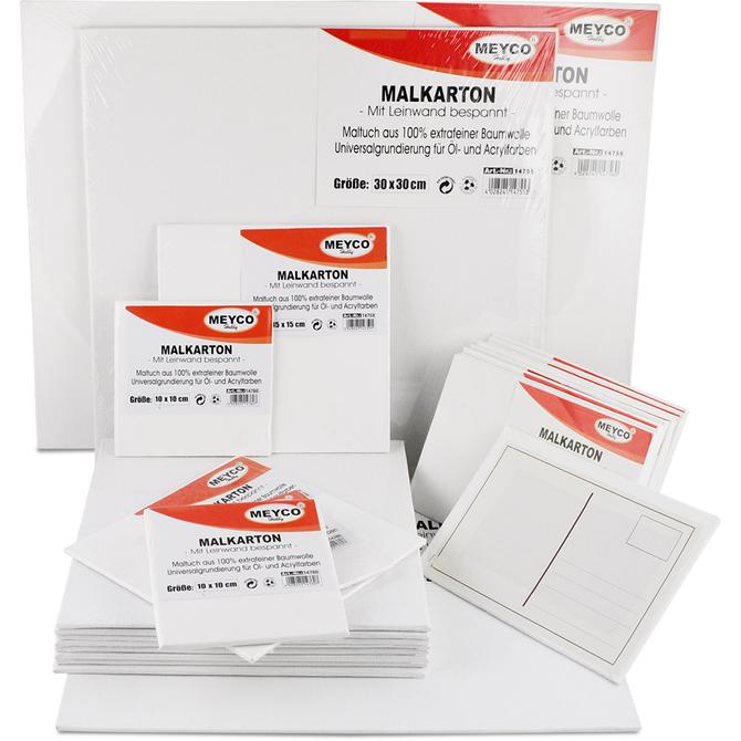 Malkarton/bespannt mit 100 % Baumwolle / 40 x 40 cm