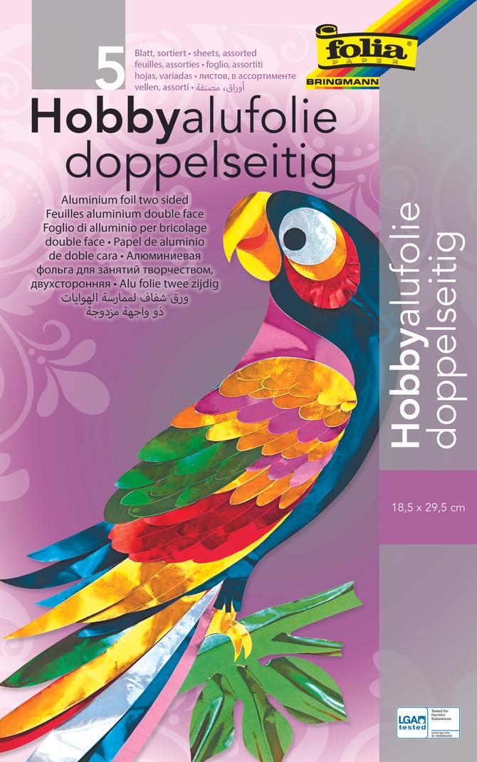 Alufolienmappe doppelseitig kaschiert, 18,5 x 29,5 cm