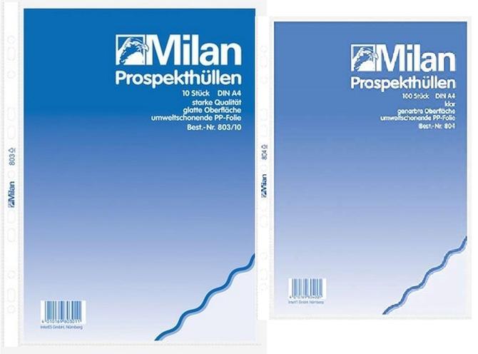 Prospekthüllen DIN A4,  genarbt, 100 Stück