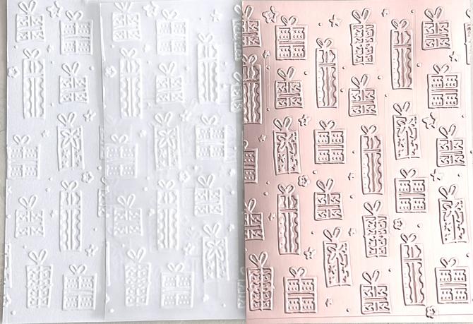 Embossing folder/ Prägeschablone, "Geschenke", 15x15cm