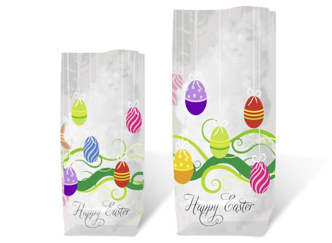 Geschenk-Bodenbeutel "Frohe Ostern" 11,5 x 19,0 cm - 10 Stück