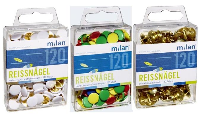 Reissnägel, 9,5 mm, verschiedene Varianten, je 120 Stück