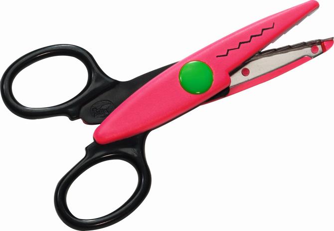 Konturenschere, Zackenschnitt - kurz