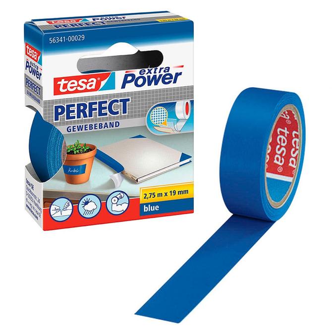 tesa Gewebeband - 2,75 m lang, 19 mm breit - blau