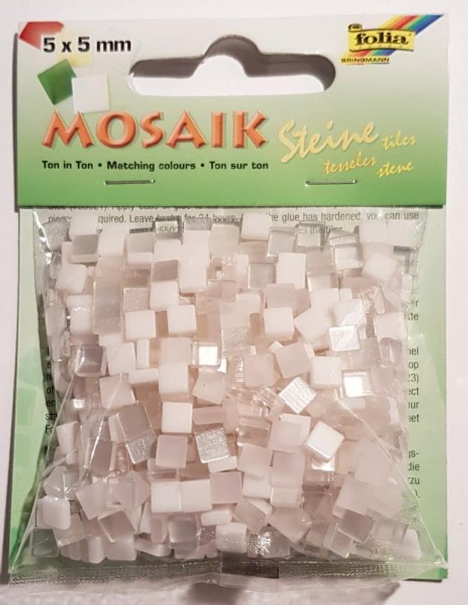 Mosaiksteine TON IN TON MIX, 45 g, 5 x 5 mm, 700 Stück in 5 verschiedene Farben