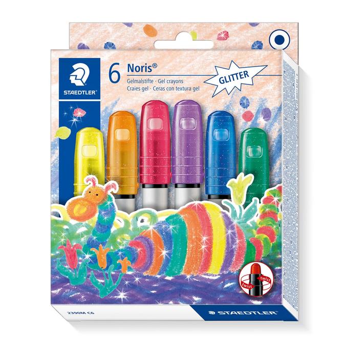 NORIS Club Gelmalstifte - Glitterfarben (metallic) - 6er Pack