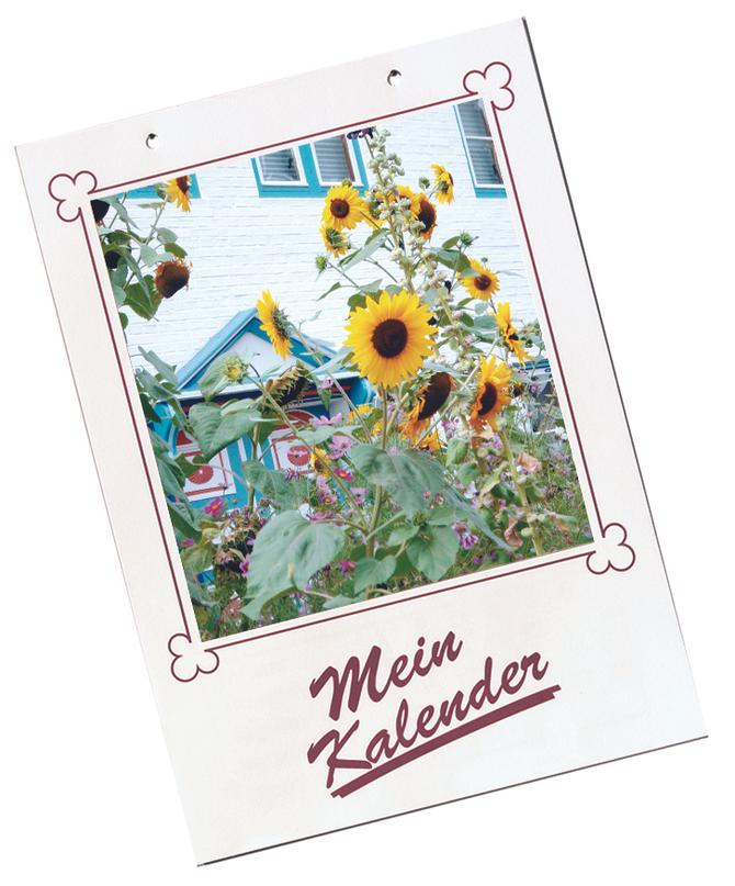 Dauerkalender 120 g/m², DIN A4, weiß oder farbig sortiert