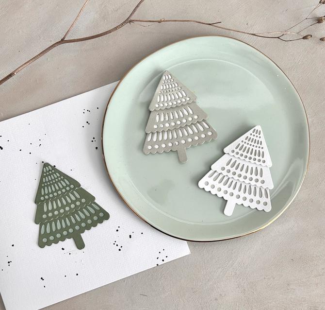 Stanzschablone "Tanne skandinavisch", 6,5x8cm, 3-tlg. 