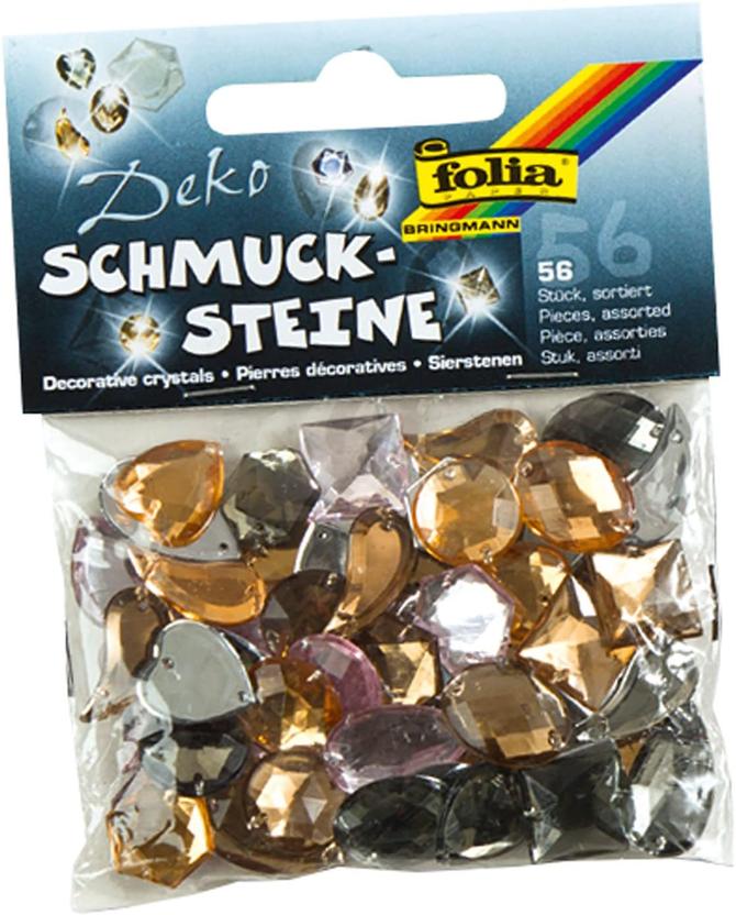 Schmucksteine MIDI - SMOKY 56 Stück