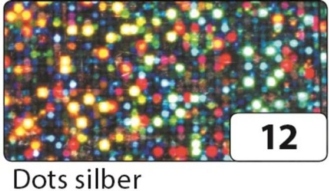 Holographische Folie selbstklebend, 40 cm x 1 m Rolle, silber