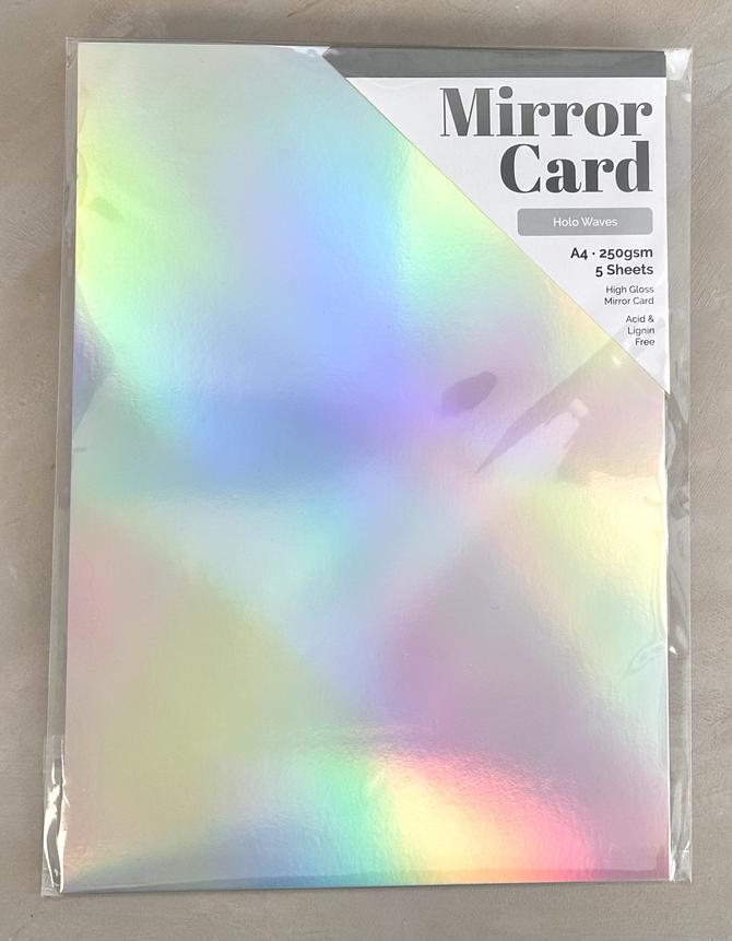 Spiegelkarton irisierend "Holographisch", DIN A4, 250g/qm, 5 Stk.
