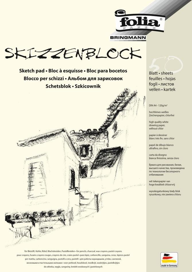 Skizzenblöcke 120 g/m², DIN A4, 50 Blatt