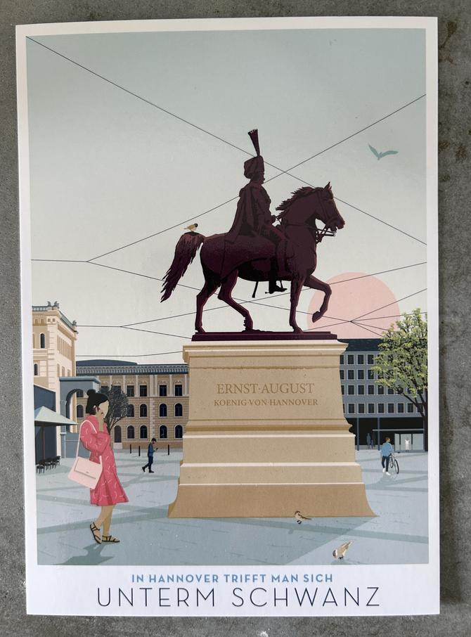 Illustre Welt Postkarte HANNOVER UNTERM SCHWANZ 