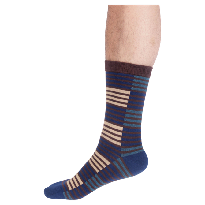 Thought STRIPE COLOUR BLOCK COTTON SOCKS