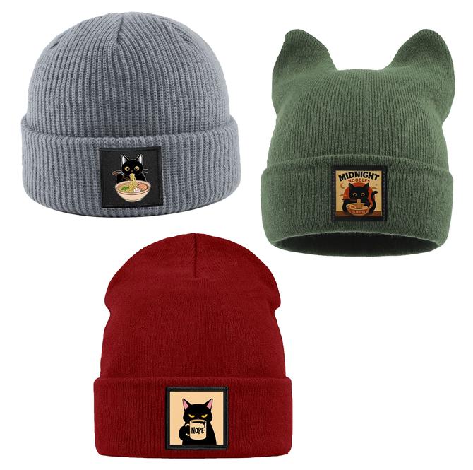 Manga Katzenmütze Katze Cat Strickmütze Beanie Suppe