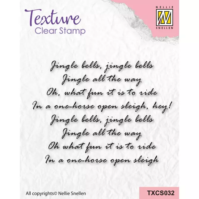 Clear Stamp Text "Jingle Bells", 6x7,5cm