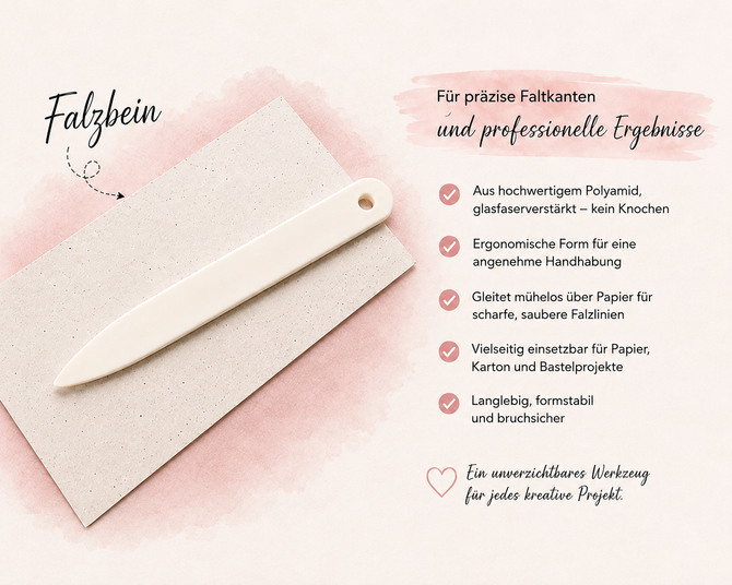 Falzbein creme, Polyamid glasfaserverstärkt, 2x16cm, 1 Stück