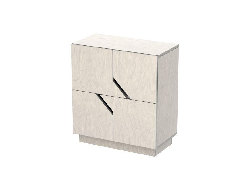 Kommode aus Holz in grau für Flur und Gästezimmer
