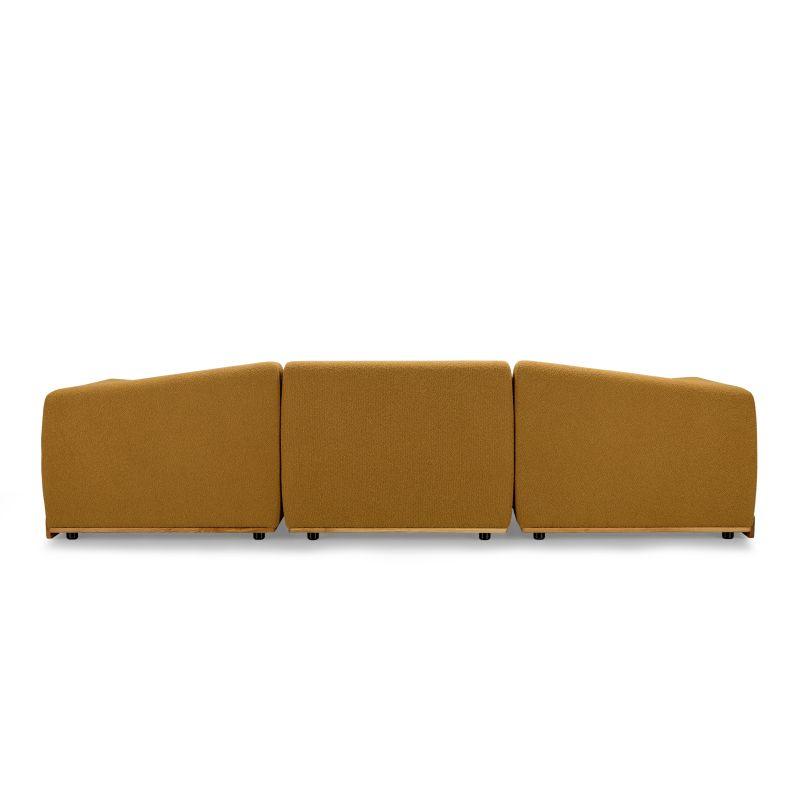 3er-Couch senfgelb skandinavisches Design