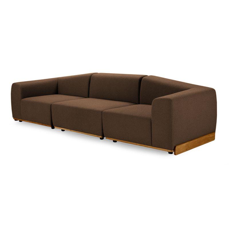 3er-Couch Wohnzimmer braun