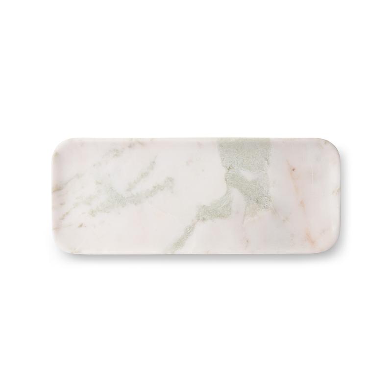 HK LIVING WHITE/GREEN/PINK MARBLE TRAY MARMOR-TABLETT